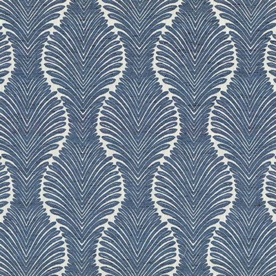 Kasmir West Palm Denim in 5115 Blue Upholstery Polyester  Blend Tropical  Ethnic and Global   Fabric