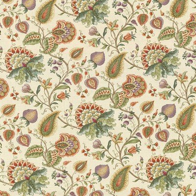 Kasmir Westbend Floral Apricot in 1417 Multi Upholstery Polyester  Blend Fire Rated Fabric Vine and Flower  Jacobean Floral   Fabric