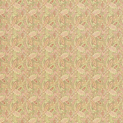 Kasmir Willow Paisley Nectar in 5082 Multi Upholstery Cotton  Blend Fire Rated Fabric Vine and Flower  Classic Paisley  Ethnic and Global   Fabric