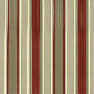 Kasmir Windsor Stripe Red in HIGH SOCIETY Red Upholstery Cotton  Blend Fire Rated Fabric