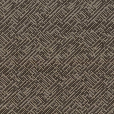 Kasmir Zen Fret Cocoa in 5084 Brown Upholstery Polyester  Blend Fire Rated Fabric Ethnic and Global   Fabric