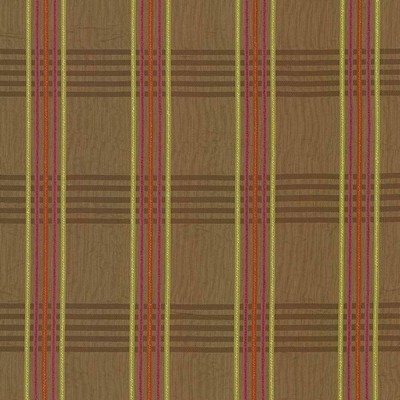 Kasmir Zimmer Plaid Raspberry in 1424 Pink Upholstery Rayon  Blend Fire Rated Fabric