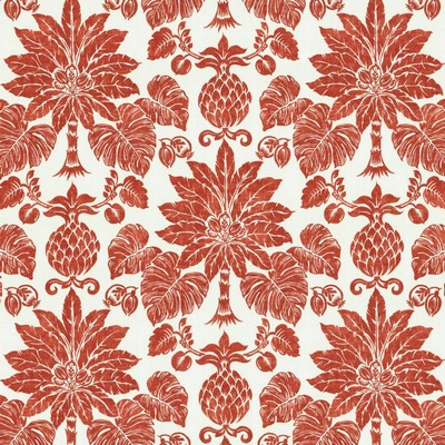 Kasmir Axiom Coral in 5155 Orange Cotton  Blend Fire Rated Fabric Heavy Duty CA 117  Tropical  Vine and Flower  Jacobean Floral   Fabric