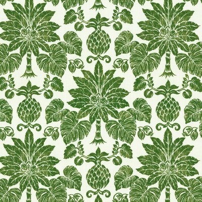 Kasmir Axiom Leaf in 5154 Green Cotton  Blend Fire Rated Fabric Heavy Duty CA 117  Tropical  Vine and Flower  Jacobean Floral   Fabric