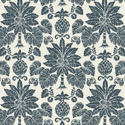 Kasmir Axiom Slate in 5154 Grey Cotton  Blend Fire Rated Fabric Heavy Duty CA 117  Tropical  Vine and Flower  Jacobean Floral   Fabric
