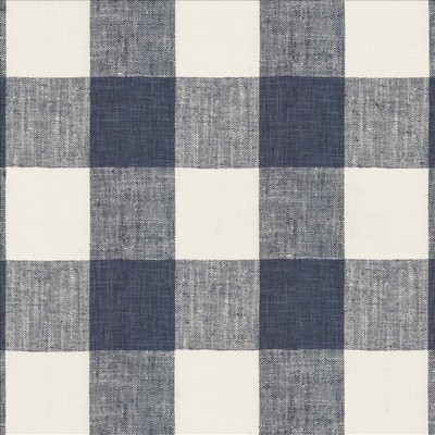 Kasmir Buffalo Nautical in 1467 White Polyester
 Fire Rated Fabric High Performance CA 117  NFPA 260  Plaid and Tartan  Fabric