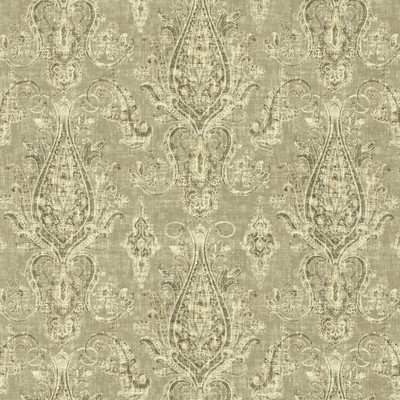 Kasmir Buta Thunder in 5141 Linen  Blend Fire Rated Fabric Medium Duty CA 117  NFPA 260  Classic Paisley  Ethnic and Global   Fabric
