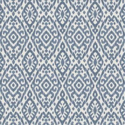 Kasmir Creativity Denim in 1472 Blue Cotton
 Fire Rated Fabric Heavy Duty CA 117  Ethnic and Global  Ikat  Fabric