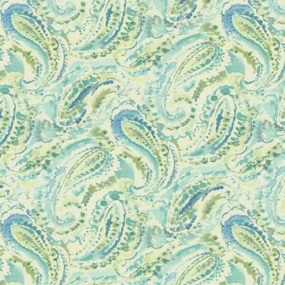 Kasmir Ethereal Iceberg in 5142 Cotton  Blend Fire Rated Fabric Heavy Duty CA 117  NFPA 260  Classic Paisley   Fabric