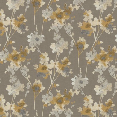 Kasmir Figurative Smoke in 1462 Grey Polyester
 Fire Rated Fabric Heavy Duty CA 117  Modern Floral  Fabric