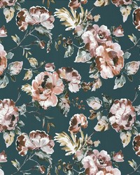 Floral Facade Prussian by   