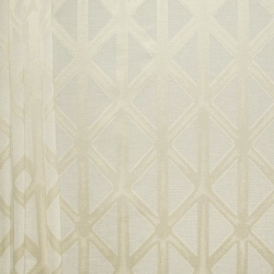 Kasmir Frankie Ivory in 1465 Beige Polyester
 Fire Rated Fabric Contemporary Diamond  NFPA 701 Flame Retardant  Extra Wide Sheer   Fabric