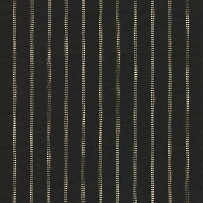 Kasmir Freddie Ebony in 1451 Black Cotton  Blend Fire Rated Fabric Medium Duty CA 117  Small Striped  Striped   Fabric