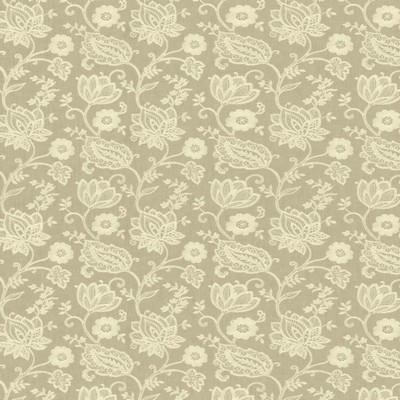 Kasmir Galliard Sand in 5156 Brown Cotton  Blend Fire Rated Fabric Crewel and Embroidered  Light Duty CA 117  NFPA 260  Jacobean Floral  Vine and Flower  Scroll  Ethnic and Global   Fabric