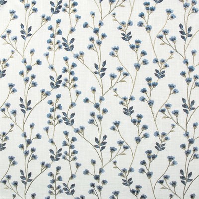 Kasmir Illustrious Bluebell in 1470 Blue Cotton
27%  Blend Fire Rated Fabric Crewel and Embroidered  Medium Duty CA 117  NFPA 260  Floral Embroidery Vine and Flower   Fabric
