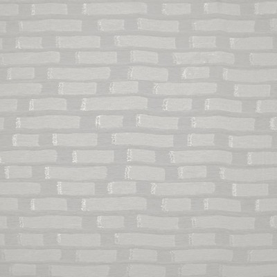 Kasmir Iset Platinum in 5157 Silver Sheer Polyester  Blend Squares  Checks and Striped Sheer   Fabric