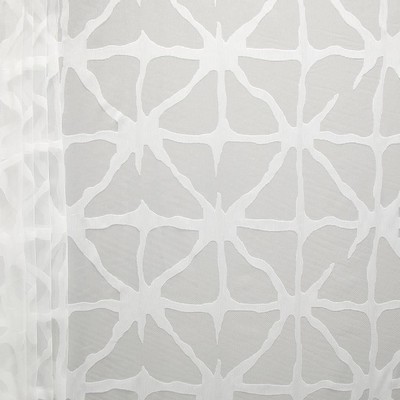 Kasmir Jacqueline Snow in 1465 White Polyester
 Fire Rated Fabric NFPA 701 Flame Retardant  Extra Wide Sheer   Fabric