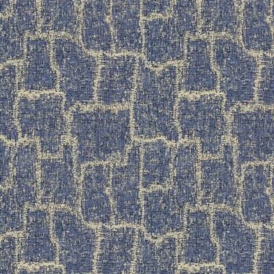Kasmir Justified Blue in 1454 Blue Polyester  Blend Fire Rated Fabric Geometric  Heavy Duty CA 117  NFPA 260   Fabric