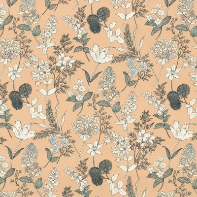 Kasmir Lily Blush in 5155 Pink Cotton  Blend Fire Rated Fabric Heavy Duty CA 117  Vine and Flower   Fabric