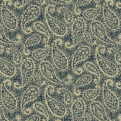 Kasmir Nashville Indigo in 5136 Blue Polyester  Blend Classic Paisley   Fabric