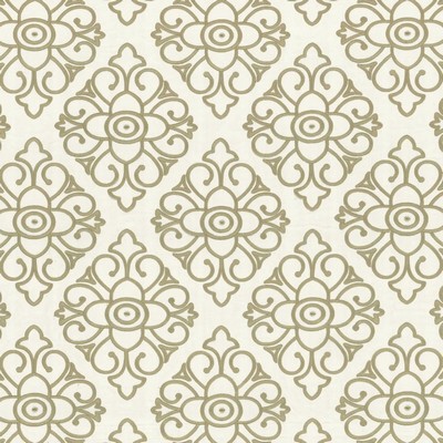 Kasmir Neela White in 5156 White Cotton  Blend Crewel and Embroidered  Medium Duty Scroll  Ethnic and Global   Fabric