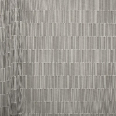 Kasmir Peggy Platinum in 1465 Silver Polyester
 Fire Rated Fabric NFPA 701 Flame Retardant  Extra Wide Sheer  Checks and Striped Sheer   Fabric