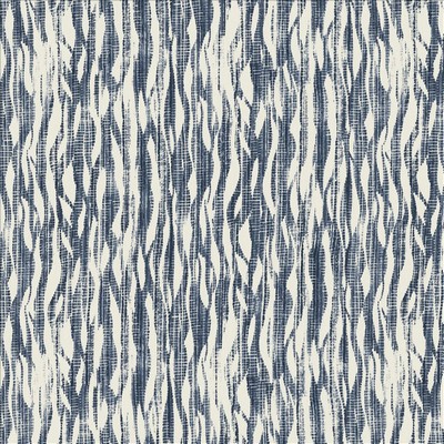 Kasmir Promising Navy in 1472 Blue Cotton
25%  Blend Fire Rated Fabric Heavy Duty CA 117  Wavy Striped   Fabric