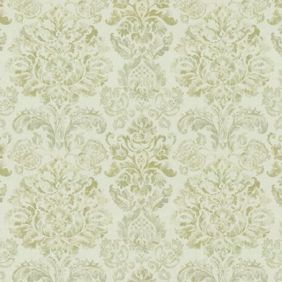 Kasmir Romeo Chartreuse in 1453 Polyester  Blend Fire Rated Fabric Classic Damask  Medium Duty CA 117  Vine and Flower   Fabric