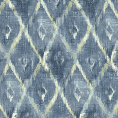 Kasmir Shades Aquatic in 5143 Blue Cotton  Blend Fire Rated Fabric Geometric  Heavy Duty CA 117  NFPA 260  Ethnic and Global   Fabric
