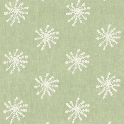 Kasmir Snowflake Aquamarine in 5142 Blue Cotton  Blend Fire Rated Fabric Crewel and Embroidered  Medium Duty CA 117  NFPA 260   Fabric
