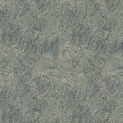 Kasmir Thumbprint Denim in 5143 Blue Polyester  Blend Fire Rated Fabric Abstract  Heavy Duty CA 117   Fabric