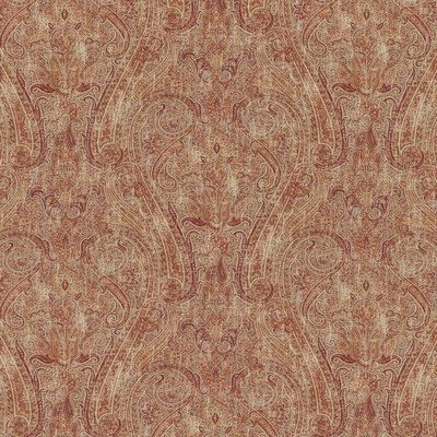 Kasmir Valide Chianti in 5155 Cotton  Blend Fire Rated Fabric Medium Duty CA 117  NFPA 260  Classic Paisley  Ethnic and Global   Fabric