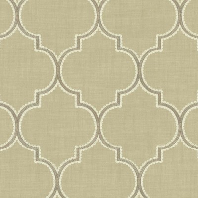 Kasmir Villager Silver in 5141 Silver Cotton  Blend Fire Rated Fabric Crewel and Embroidered  Trellis Diamond  Medium Duty CA 117  NFPA 260   Fabric
