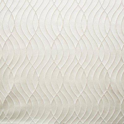 Kasmir Winding Road White in 5147 White Polyester  Blend Trellis Diamond  Solid Satin   Fabric