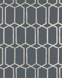 MODERN TRELLIS CHARCOAL METALLIC by  Schumacher Wallpaper 