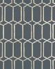 Schumacher Wallpaper MODERN TRELLIS CHARCOAL METALLIC