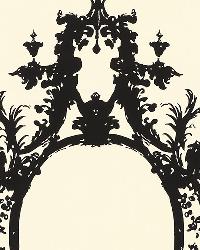 GO BAROQUE NOIR & BLANC by  Schumacher Wallpaper 