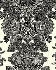 Schumacher Wallpaper LACE BLACK & IVORY