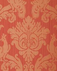 VALETTE STRIE DAMASK GARNET by  Schumacher Wallpaper 