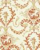 Schumacher Wallpaper JESTER ARABESQUE TERRA COTTA