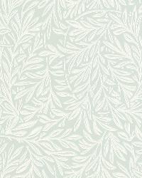 WILLOW LeaF AQUA by  Schumacher Wallpaper 
