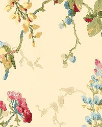 CHICKADEE FLORAL VANILLA by  Old World Weavers 