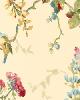 Schumacher Wallpaper CHICKADEE FLORAL VANILLA