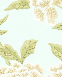 WHITNEY FLORAL AQUA by  Schumacher Wallpaper 