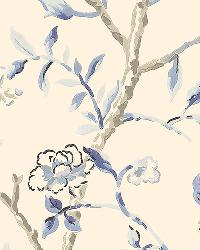 ANNABELLE VINE PORCELAIN by  Schumacher Wallpaper 