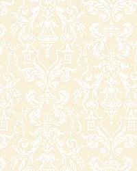 LIDO DAMASK BEIGE by  Schumacher Wallpaper 