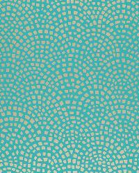 MOSAIC TURQUOISE by  Schumacher Wallpaper 