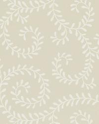 LEAFY SCROLL BONE by  Schumacher Wallpaper 