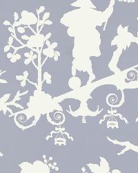 SHANTUNG SILHOUETTE PRINT WISTERIA by  Schumacher Wallpaper 