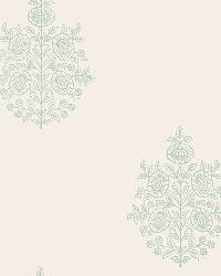 ASARA FLOWER WATER BLUE by  Schumacher Wallpaper 